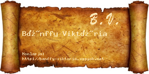 Bánffy Viktória névjegykártya