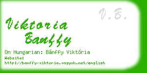 viktoria banffy business card
